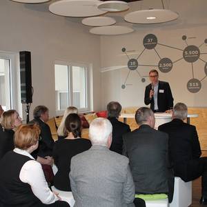 Mercateo-Vorstand Peter Ledermann begrüßte zur Eröffnung die Anwesenden.